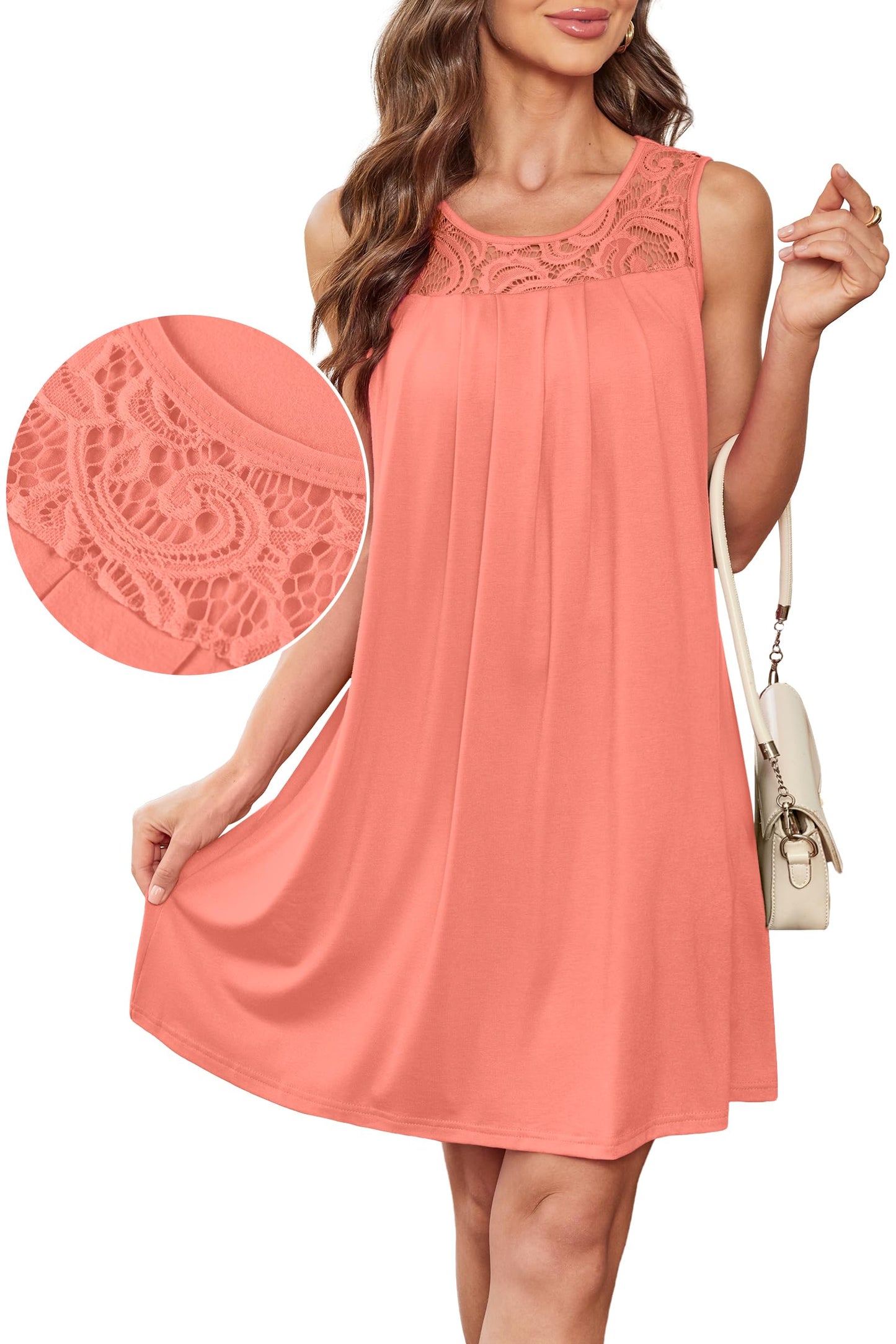 Sleeveless Pleated Summer Dresses