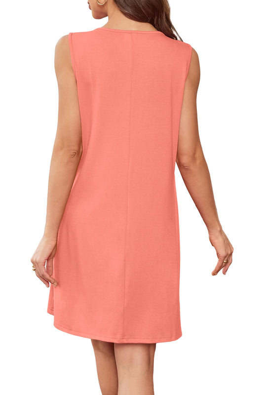 Sleeveless Pleated Summer Dresses