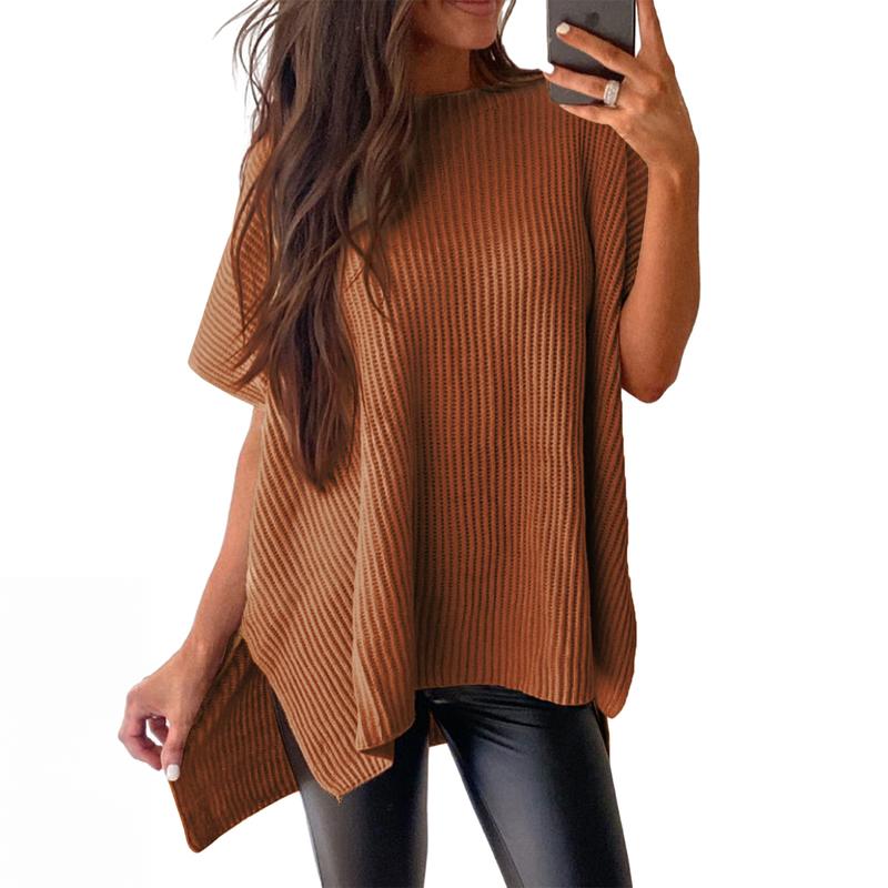 Oversize Drop-shoulder Knit Tops