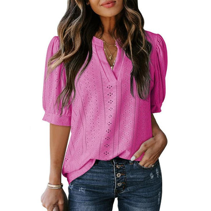 Summer Cute Lace Casual Blouses