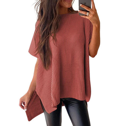 Oversize Drop-shoulder Knit Tops