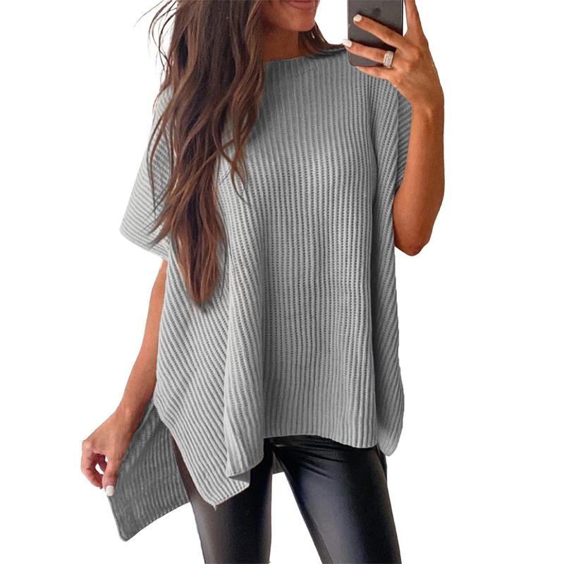 Oversize Drop-shoulder Knit Tops