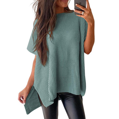 Oversize Drop-shoulder Knit Tops