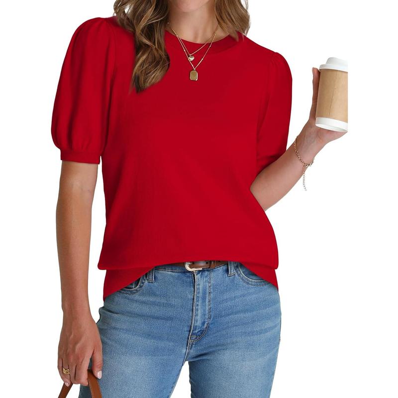 2025 Summer Puff Short Sleeve Tops