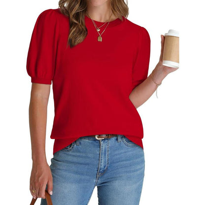 2025 Summer Puff Short Sleeve Tops