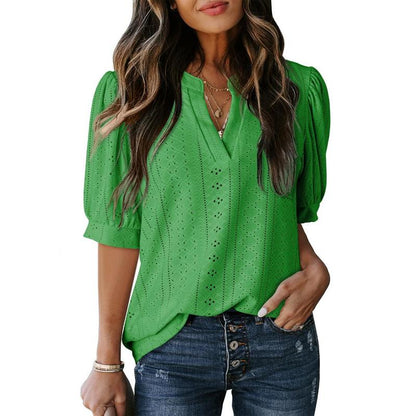 Summer Cute Lace Casual Blouses
