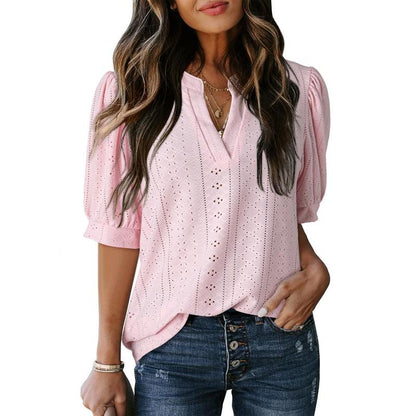 Summer Cute Lace Casual Blouses