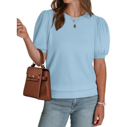 2025 Summer Puff Short Sleeve Tops