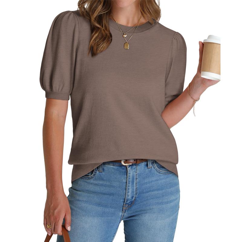 2025 Summer Puff Short Sleeve Tops
