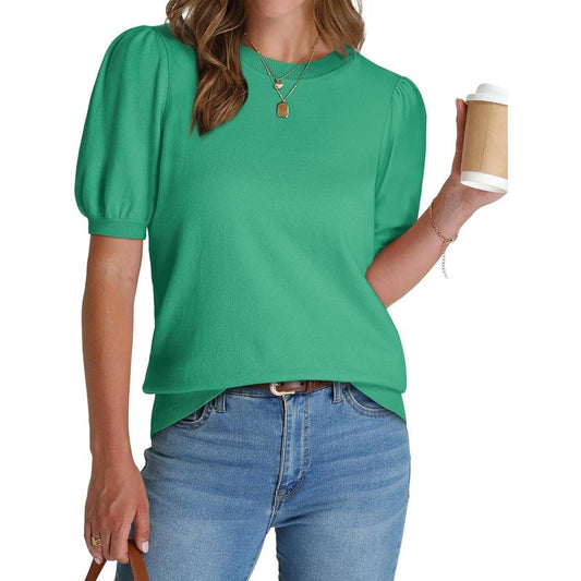 2025 Summer Puff Short Sleeve Tops