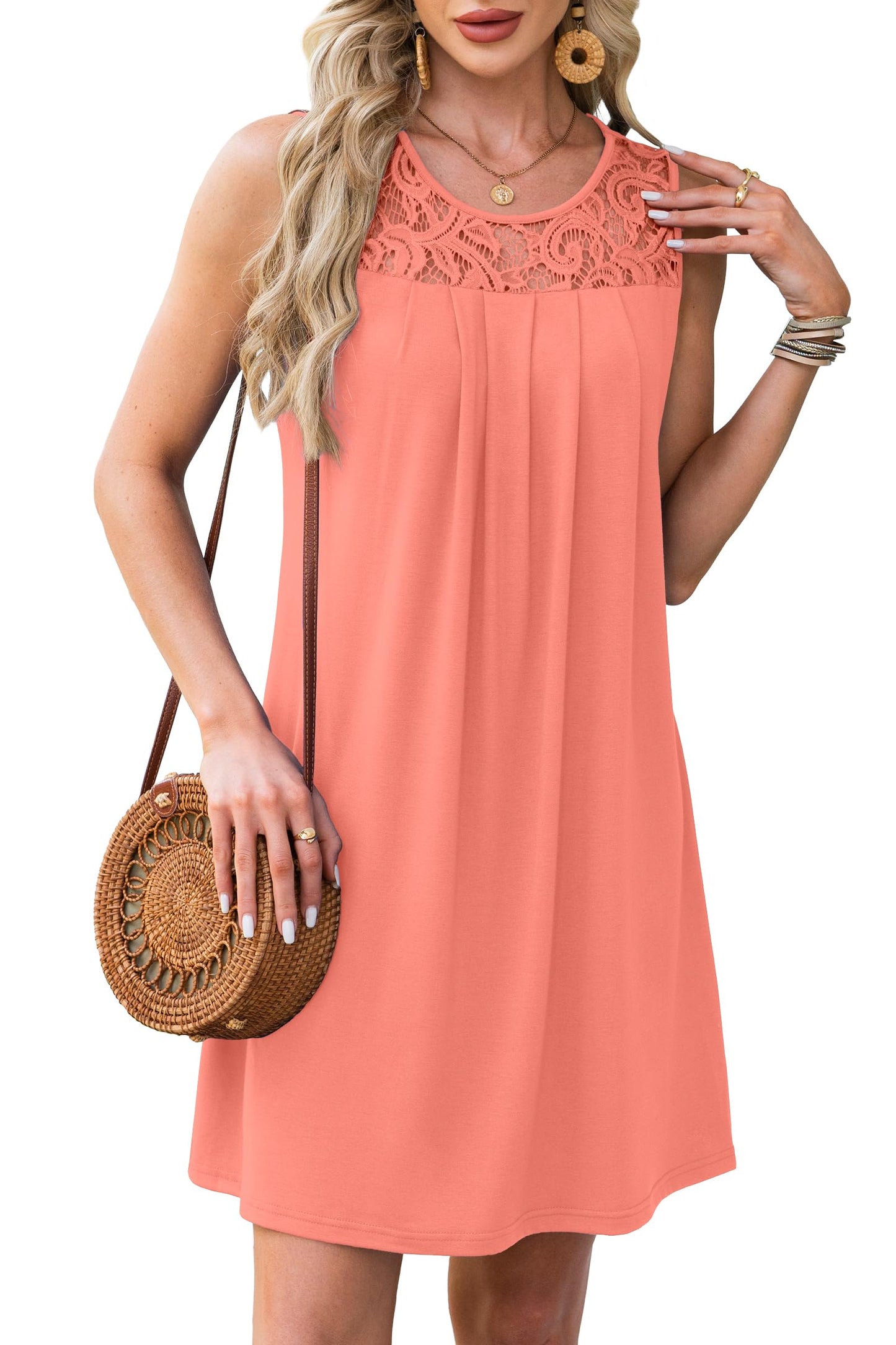 Sleeveless Pleated Summer Dresses