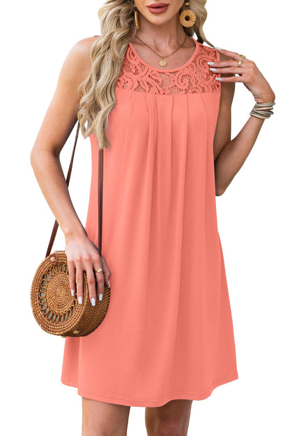 Sleeveless Pleated Summer Dresses