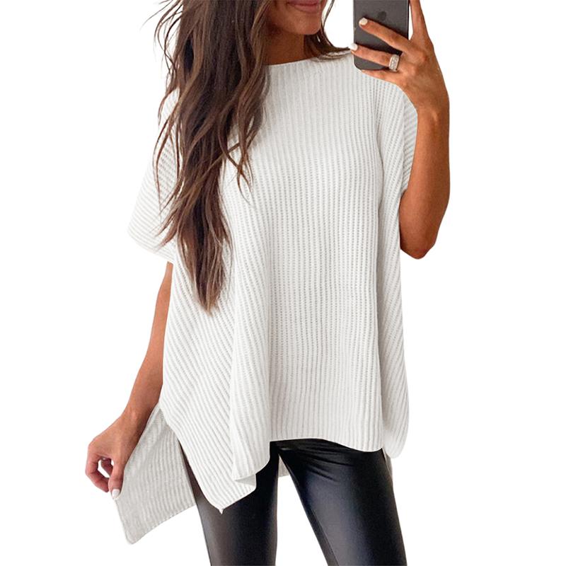Oversize Drop-shoulder Knit Tops