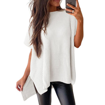 Oversize Drop-shoulder Knit Tops
