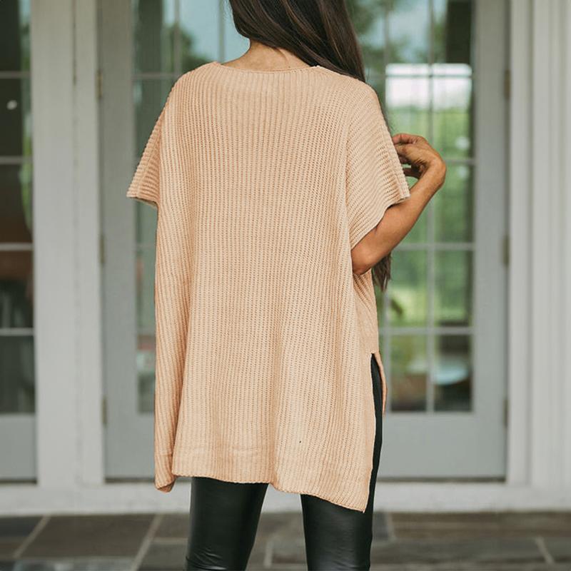 Oversize Drop-shoulder Knit Tops