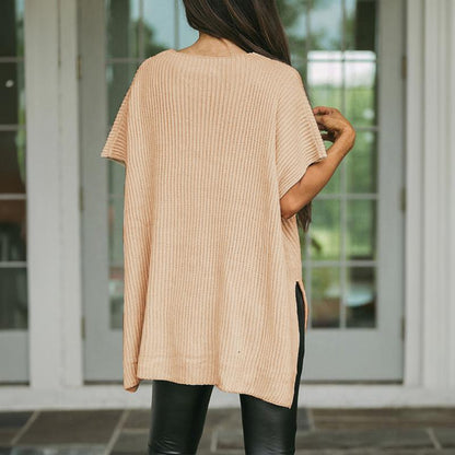 Oversize Drop-shoulder Knit Tops