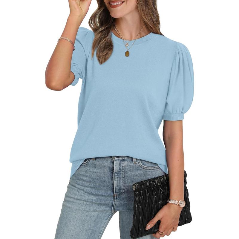 2025 Summer Puff Short Sleeve Tops