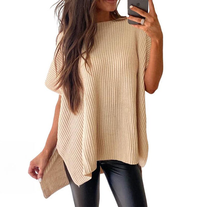 Oversize Drop-shoulder Knit Tops
