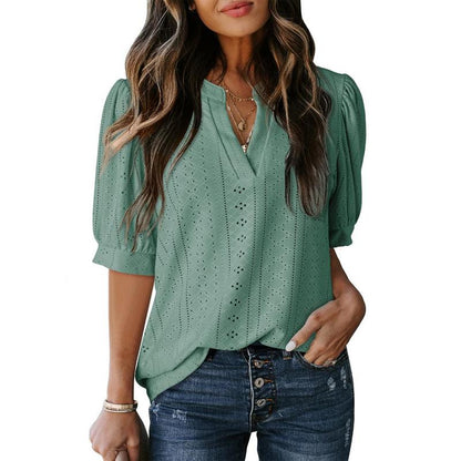 Summer Cute Lace Casual Blouses