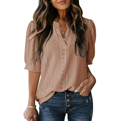 Summer Cute Lace Casual Blouses