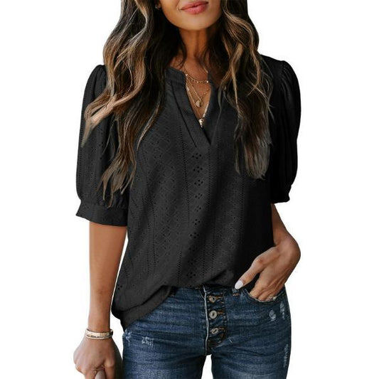 Summer Cute Lace Casual Blouses