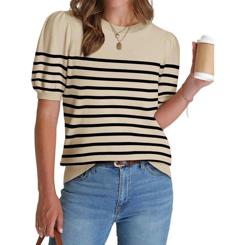 2025 Summer Puff Short Sleeve Tops
