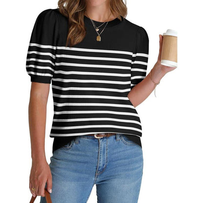 2025 Summer Puff Short Sleeve Tops